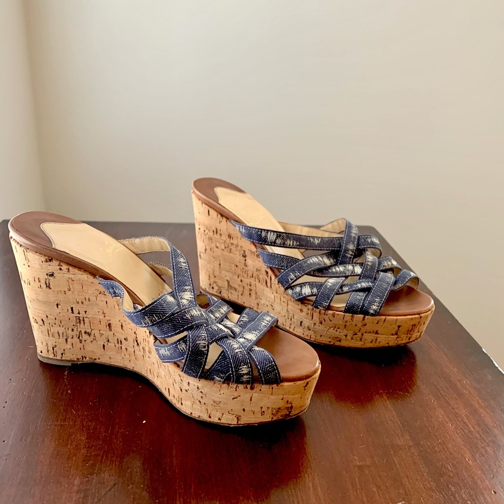 Denim Christian Louboutin Wedges
